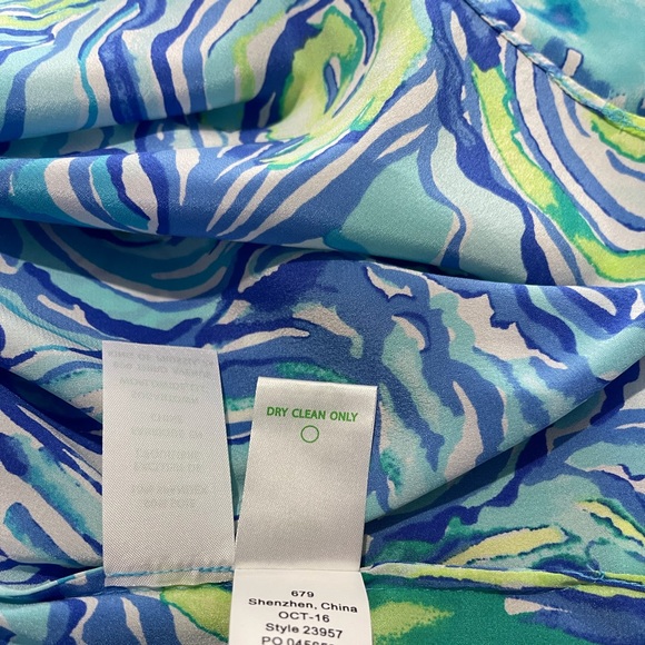 Lilly Pulitzer French Silk Open Shoulder Top Size Small - Picture 3 of 8